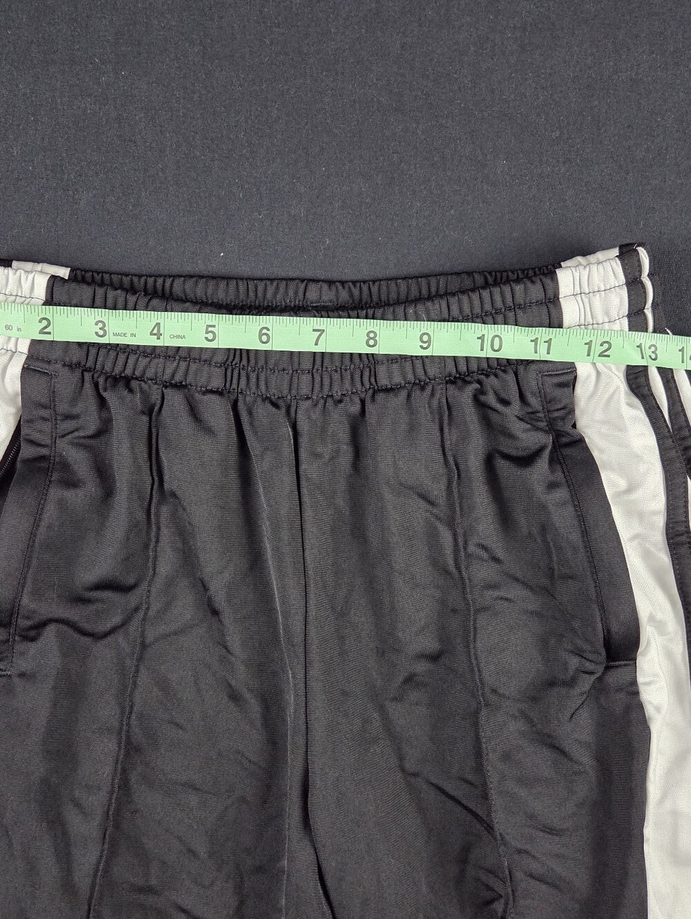 Adidas Adibreak Pants Womens Small Black Elastic Waist Retro Striped Relaxed - Picture 7 of 7